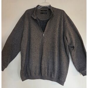 Greg Norman Fleece Lined Sweater, Brown, XL